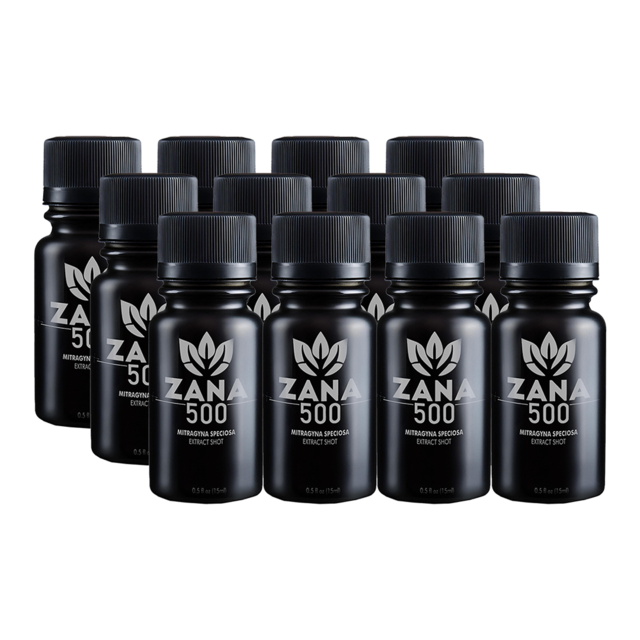 ZANA 500 ALKALOID KRATOM EXTRACT SHOTS BOX OF 12