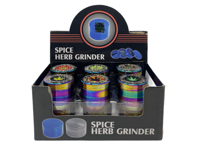 LION SMOKE SPICE HERB 4 PARTS GRINDER ZNG109 BOX OF 12