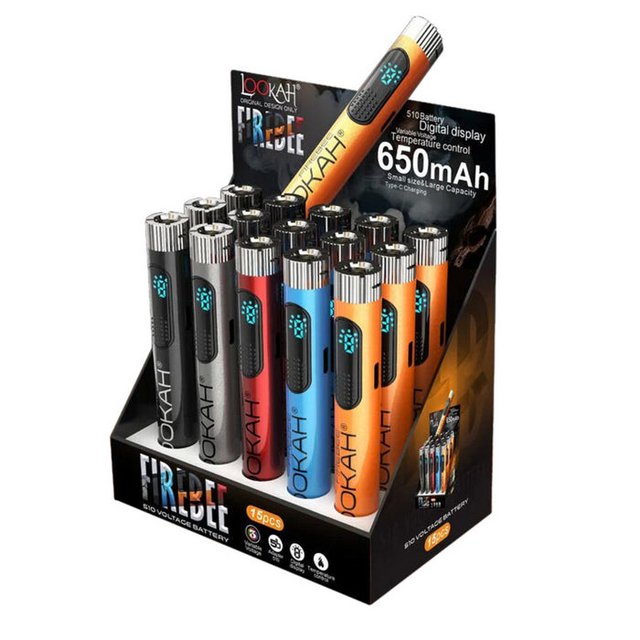 LOOKAH FIREBEE 510 THREAD STICK BATTERY 15CT DISPLAY