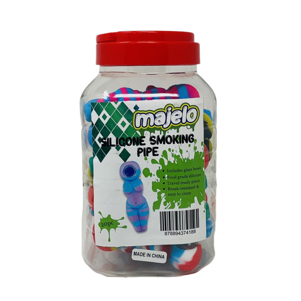 MAJELO SILICONE SMOKING PIPE H96 20CT JAR