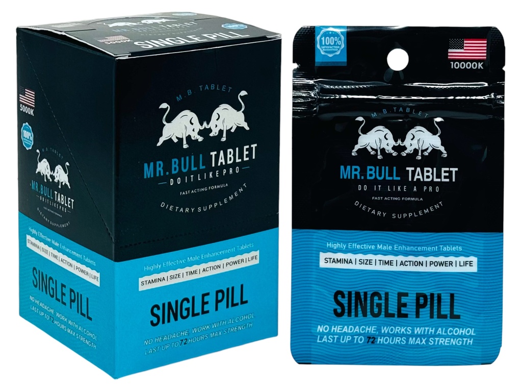 MR.BULL TABLET 5000K MALE ENHANCEMENT PILL 1CT BOX OF 24