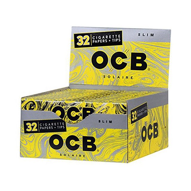 OCB SOLAIRE CIGARETTE PAPERS + TIPS SLIM