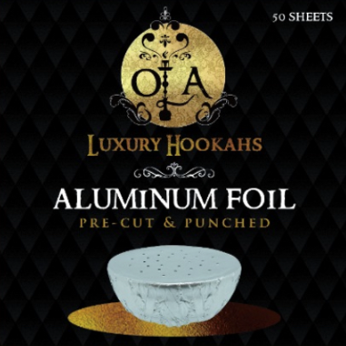 OLA LUXURY HOOKAHS ALUMINIUM FOIL PRE CUT 50CT