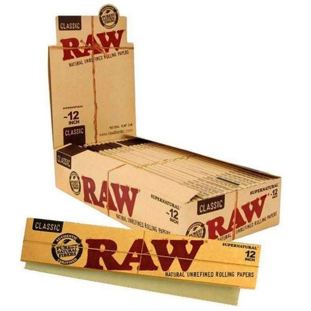 RAW 12INCH CLASSIC ROLLING PAPER SUPERNATURAL BOX OF 20