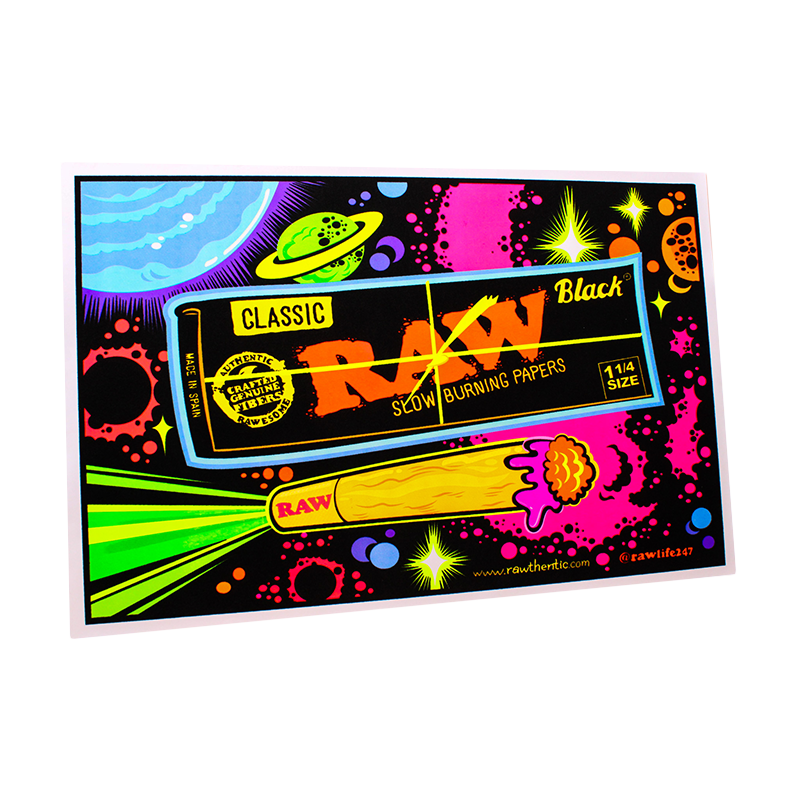 RAW BLACK LIGHT FLOCKED POSTER