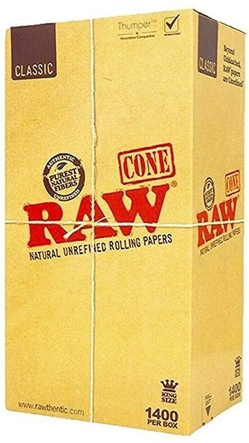 RAW CONE KINGSIZE CLASSIC 1400 PER BOX