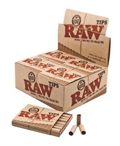 RAW PRE-ROLLED TIPS 21CT BOX OF 20