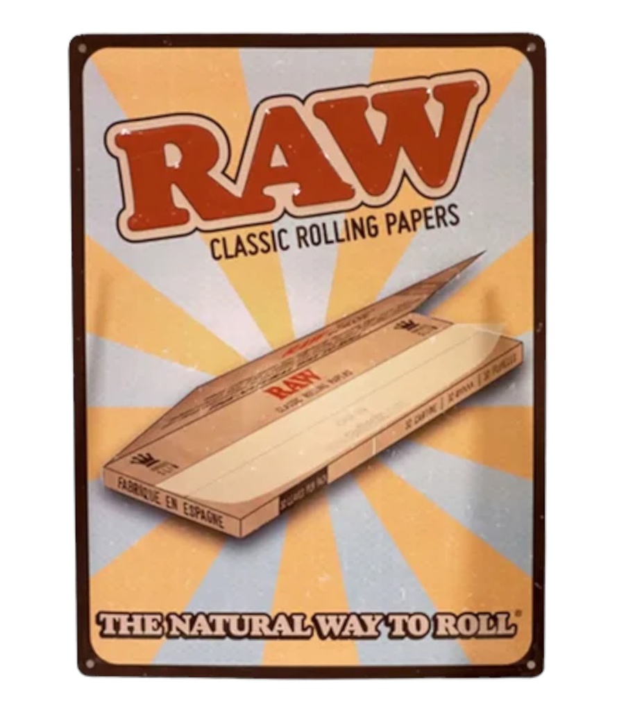 RAW RETRO TIN SIGN