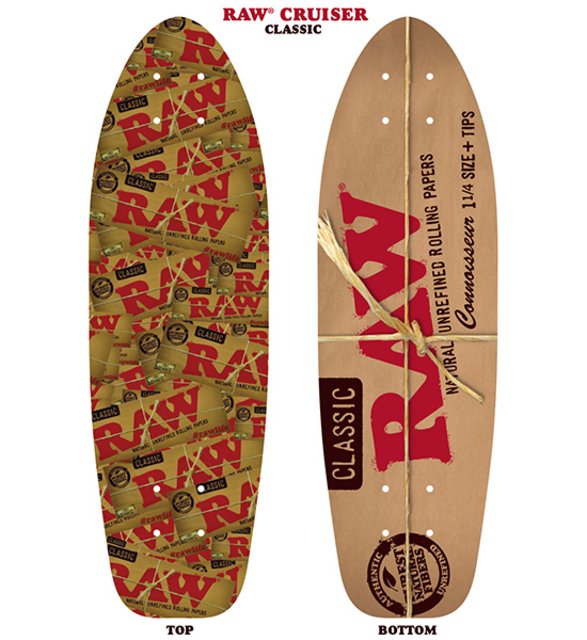 RAW SKATE BOARD DECK D5 CRUISER 7.5x24