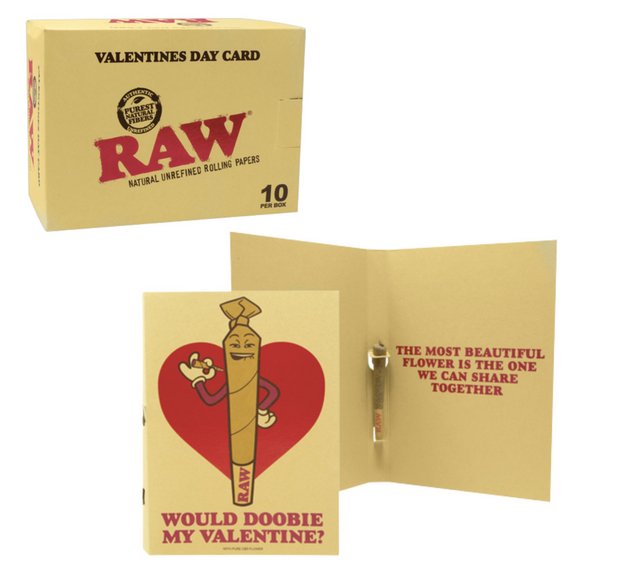 RAW VALENTINES DAY CARD BOX OF 10