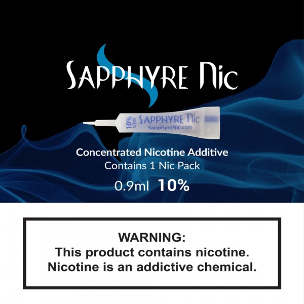 SAPPHYRE NIC 10% BLUE NICOTINE ADDITIVE 0.9ML 1CT