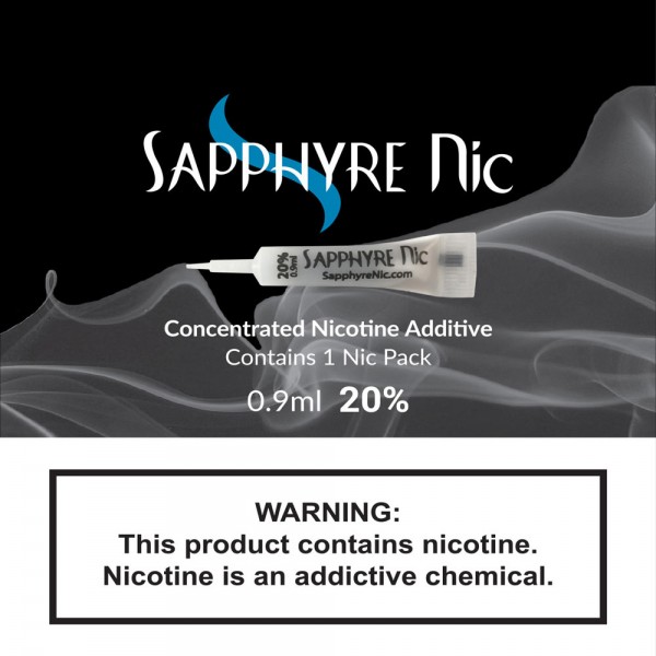 SAPPHYRE NIC 20% BLACK NICOTINE ADDITIVE 0.9ML 1CT