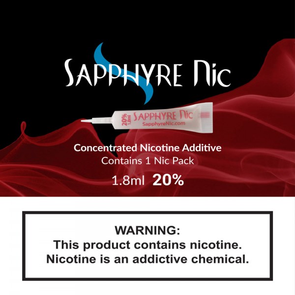 SAPPHYRE NIC 20% RED NICOTINE ADDITIVE 1.8ML 1CT