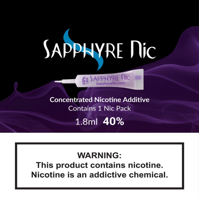 SAPPHYRE NIC 40% PURPLE NICOTINE ADDITIVE 1.8ML 1CT