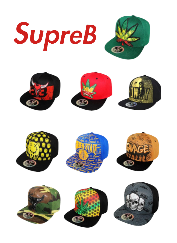 SUPREB SNAPBACK CAP ASSORTED DESIGNS