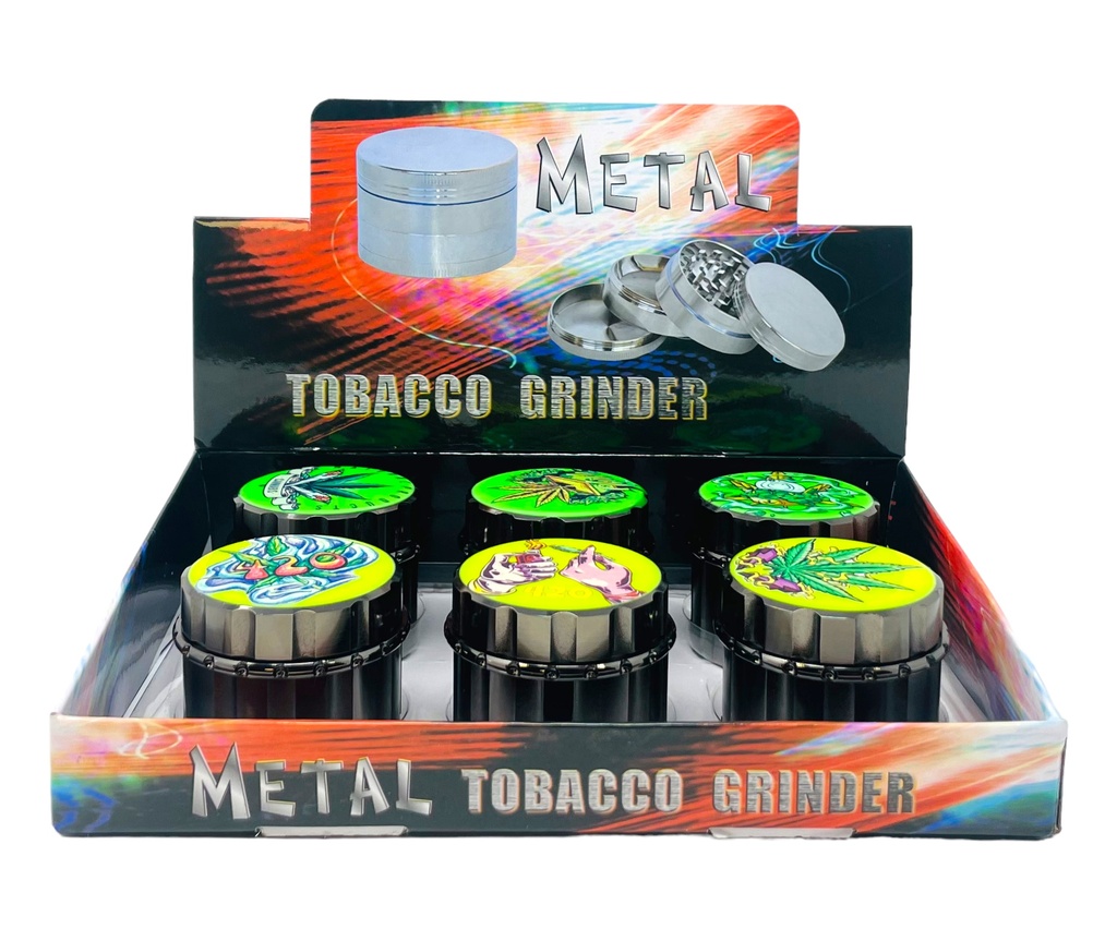 TOBACCO GRINDER 4 PARTS #MD117YP-2MY BOX OF 6