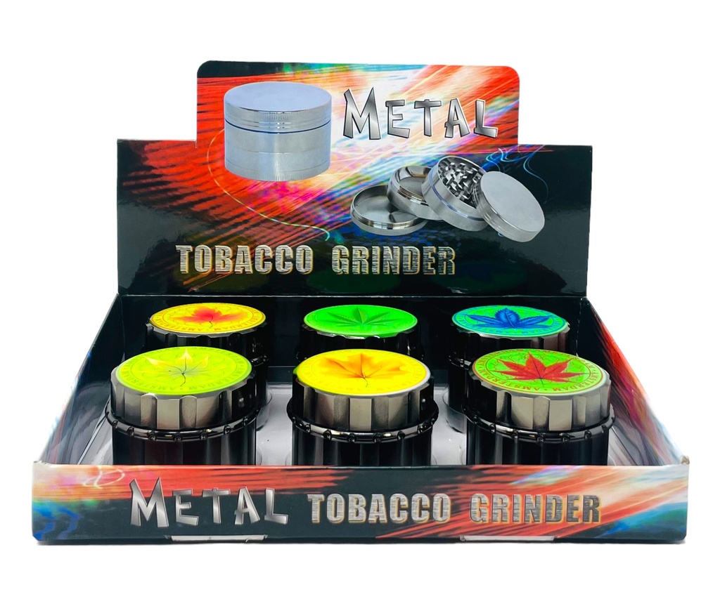 TOBACCO GRINDER 4 PARTS #MD117YP-3MY BOX OF 6