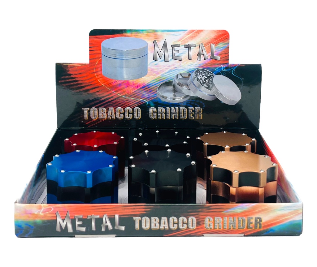 TOBACCO GRINDER 4 PARTS #MD128 BOX OF 6