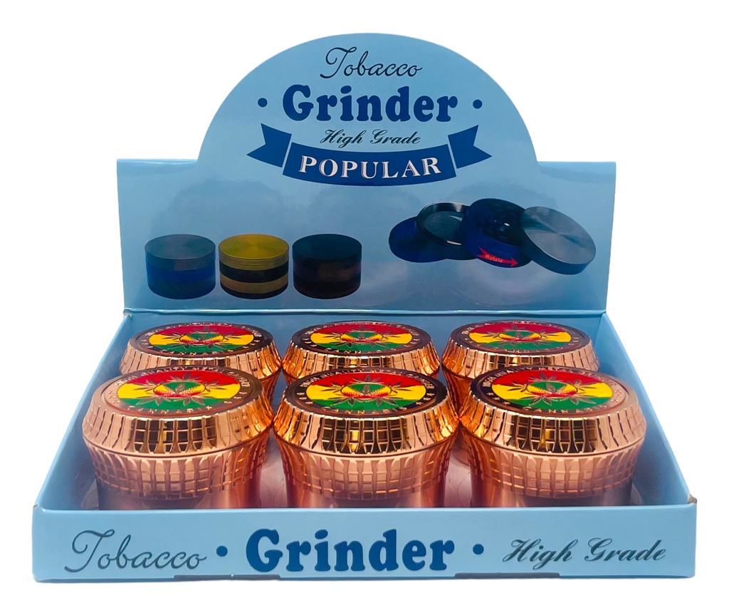 TOBACCO GRINDER 4 PARTS #MD133DY-6MY BOX OF 6