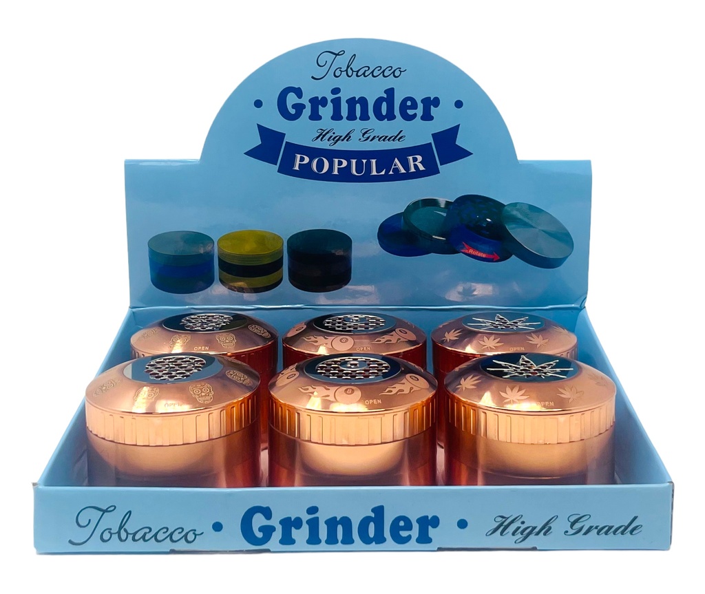 TOBACCO GRINDER 4 PARTS #MD135LW BOX OF 6