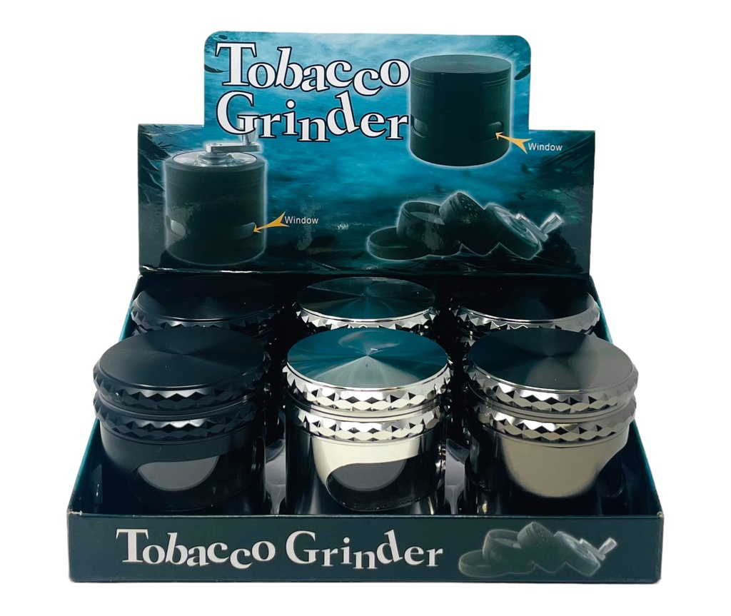 TOBACCO GRINDER 4 PARTS #MD138SKC BOX OF 6