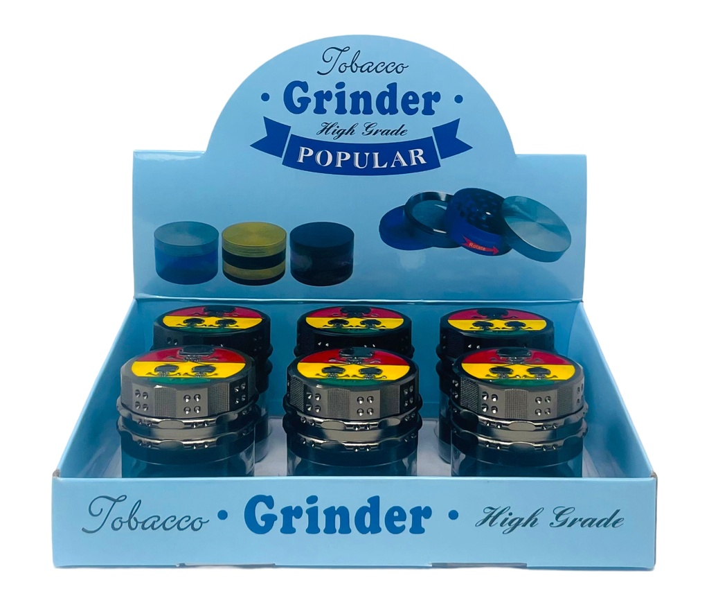 TOBACCO GRINDER 4 PARTS #MD150ZT-1GT-DY BOX OF 6