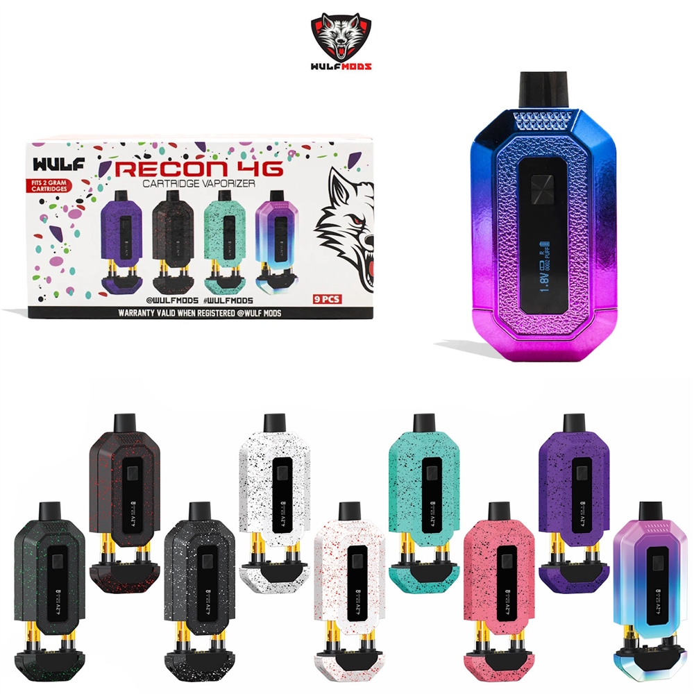 WULF RECON 4G DUAL CARTRIDGE VAPORIZER BOX OF 9