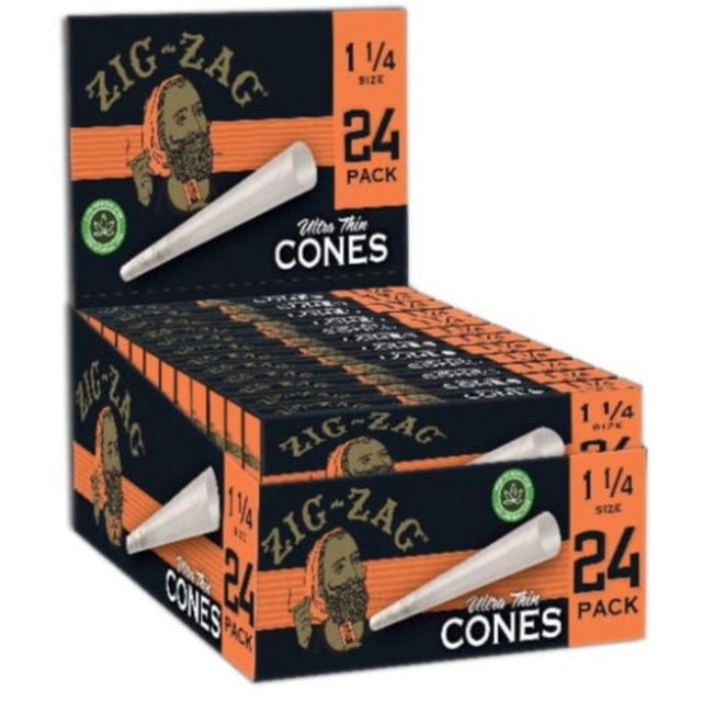 ZIG ZAG 1 1/4 ULTRA THIN CONES 24CT