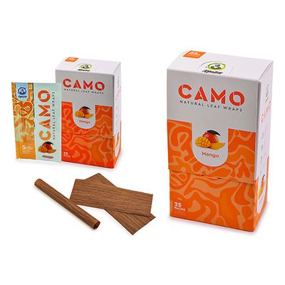 CAMO SLOW BURNING NATURAL LEAF WRAPS 25CT