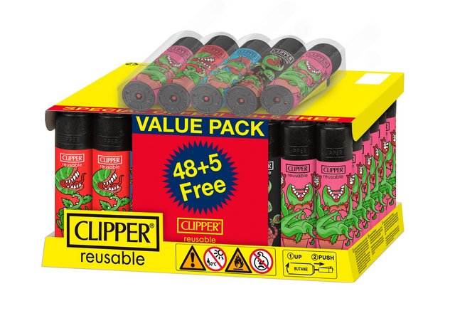 CLIPPER LIGHTERS VALUE PACK BOX OF 48 + 5 FREE