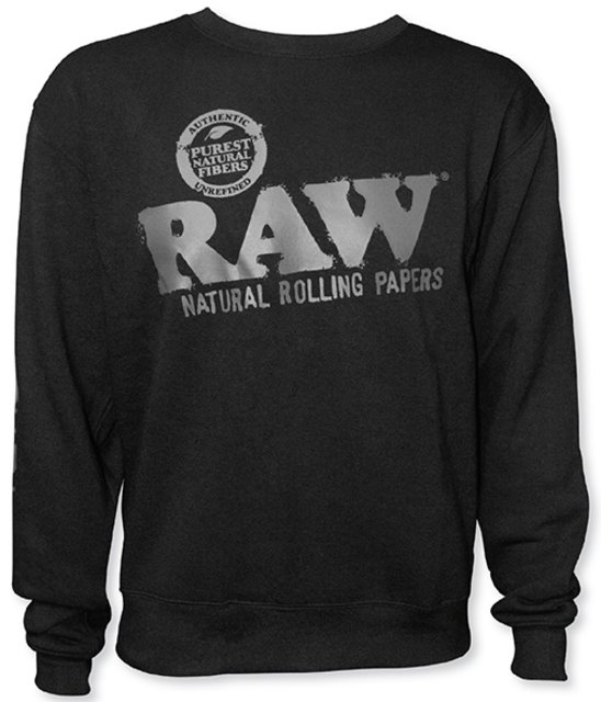 RAW BLACK CREWNECK SWEATSHIRT 