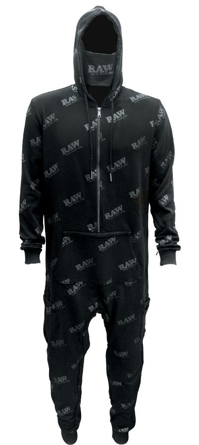 RAW BLACK ON BLACK SPACESUIT ONESIE