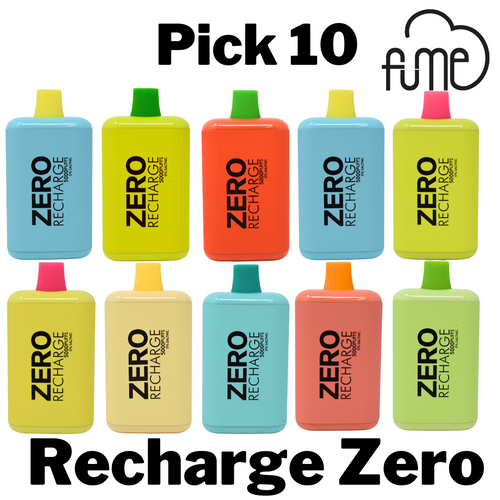 FUME RECHARGE ZERO (QRJOY) DISPOSABLE 5000 PUFFS BOX OF 10