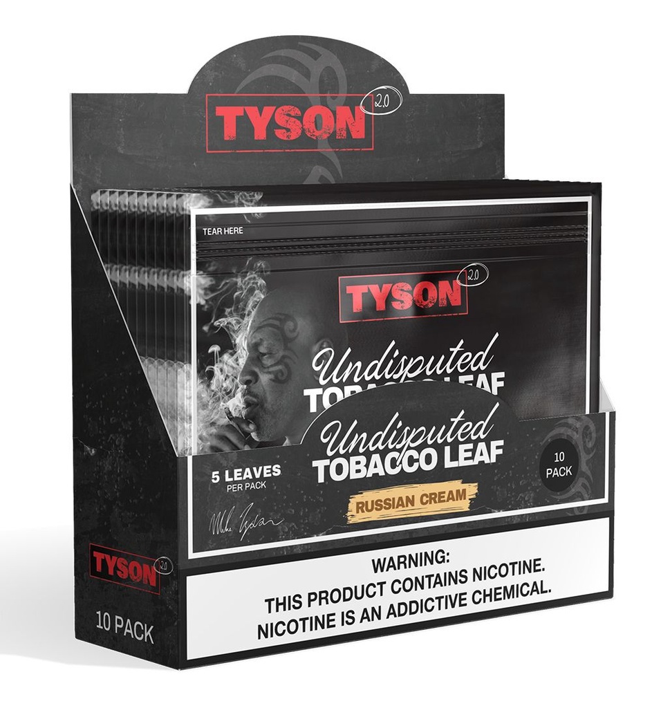 TYSON 2.0 UNDISPUTED TOBACCO LEAF WRAPS 5CT BOX OF 10