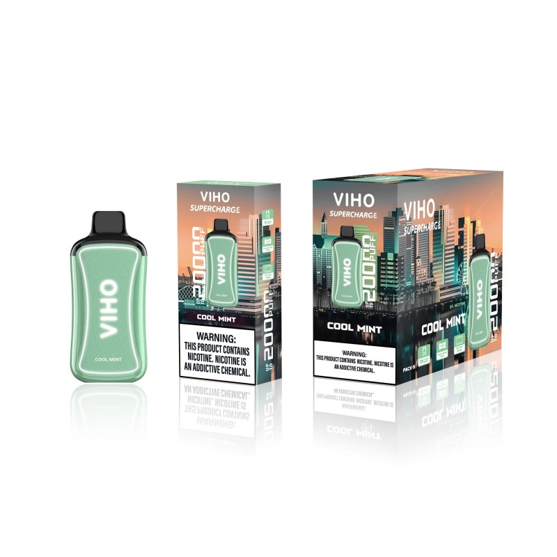 VIHO SUPERCHARGE 5% DISPOSABLE 20000 PUFFS BOX OF 5