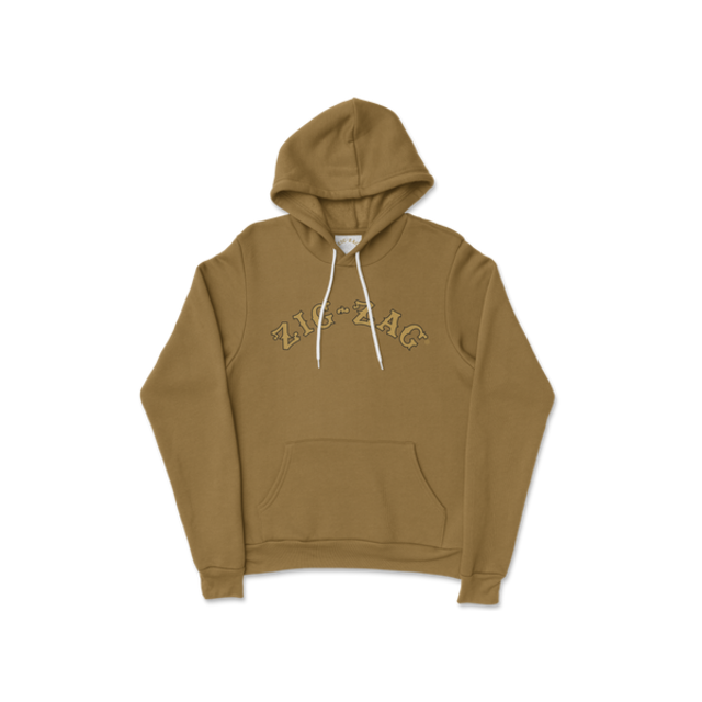 ZIG ZAG BEIGE DESERT LOGO HOODIE