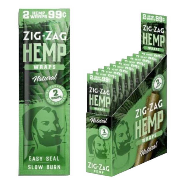 ZIG ZAG HEMP WRAPS 2CT BOX OF 25