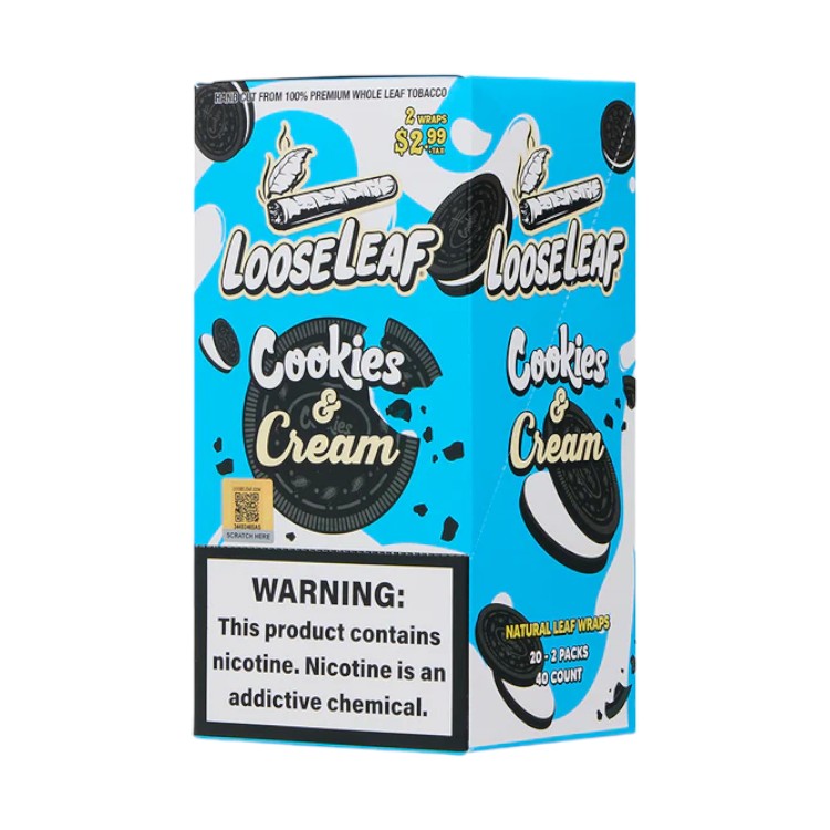 LOOSE LEAF NATURAL LEAF WRAPS 2CT BOX OF 20