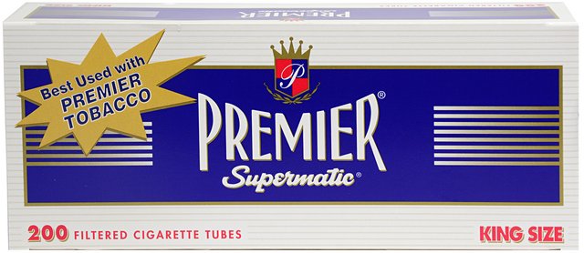 PREMIER CIGARETTE TUBES 200CT PACK OF 5