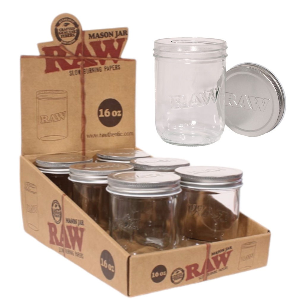 RAW MASON JAR BOX OF 6