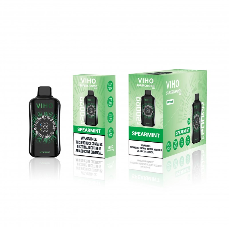 VIHO SUPERCHARGE PRO 5% DISPOSABLE 20000 PUFFS BOX OF 5