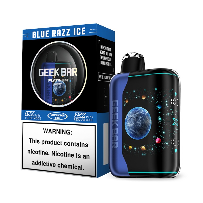 GEEK BAR PULSE X PLATINUM EDITION 5% DISPOSABLE 25000 PUFFS BOX OF 5