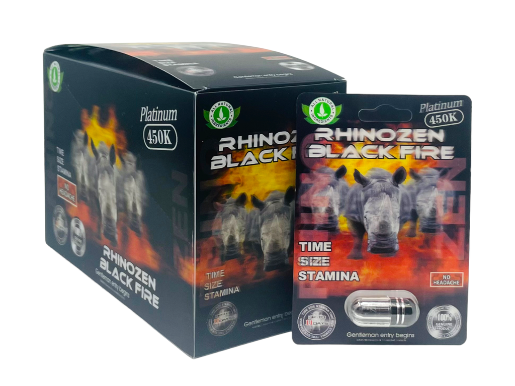 RHINOZEN BLACK FIRE PLATINUM 450K BOX OF 24