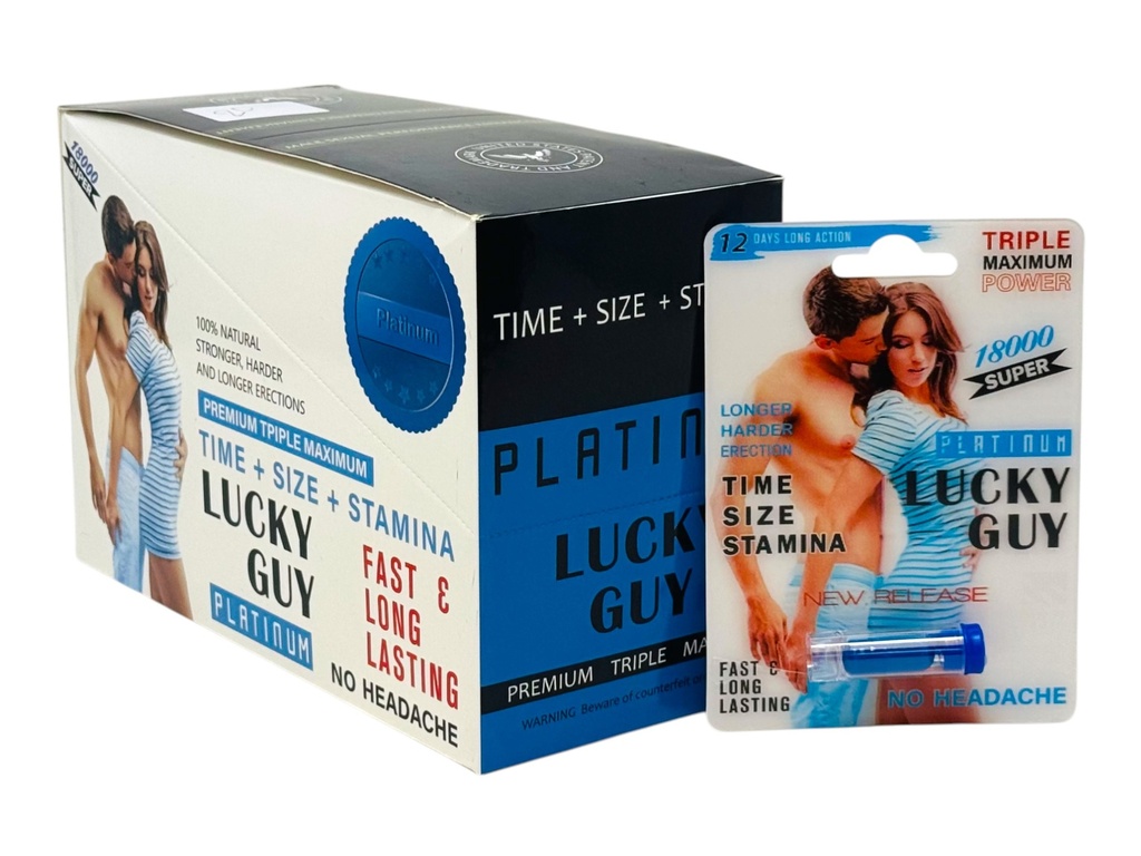 LUCKY GUY PLATINUM 18000 ENHANCEMENT PILLS BOX OF 24