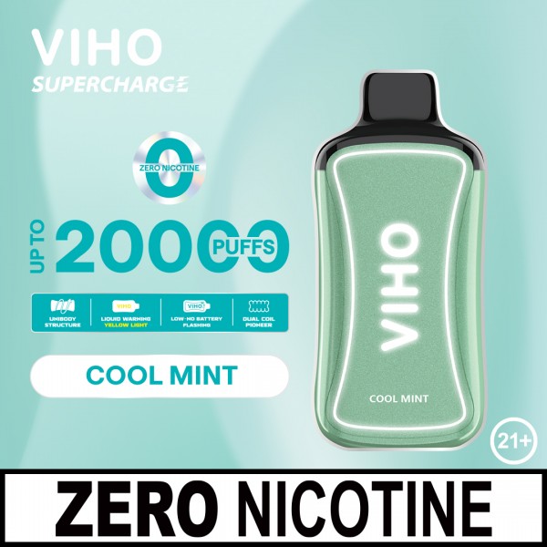 VIHO SUPERCHARGE ZERO NICOTINE DISPOSABLE 20000 PUFFS BOX OF 5