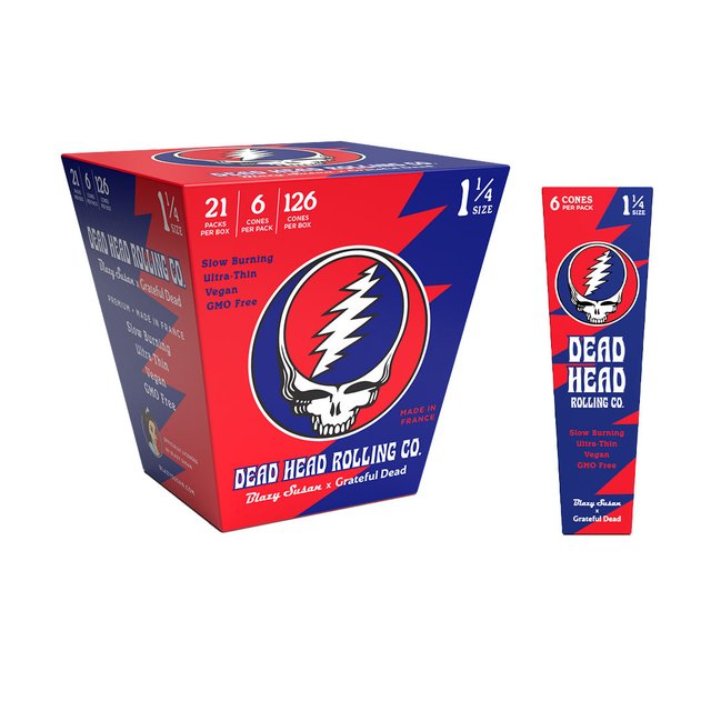 BLAZY SUSAN X GRATEFUL DEAD 1 1/4 DEAD HEAD CONES 6CT BOX OF 21