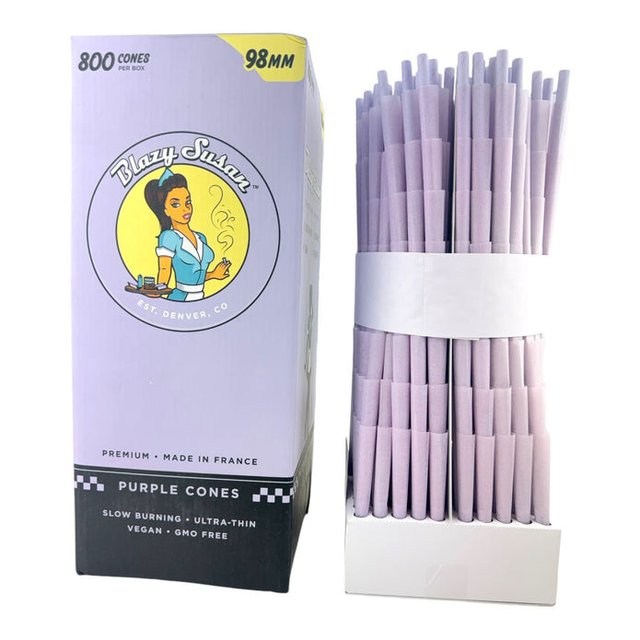 BLAZY SUSAN 98MM PURPLE CONES 800 PER BOX