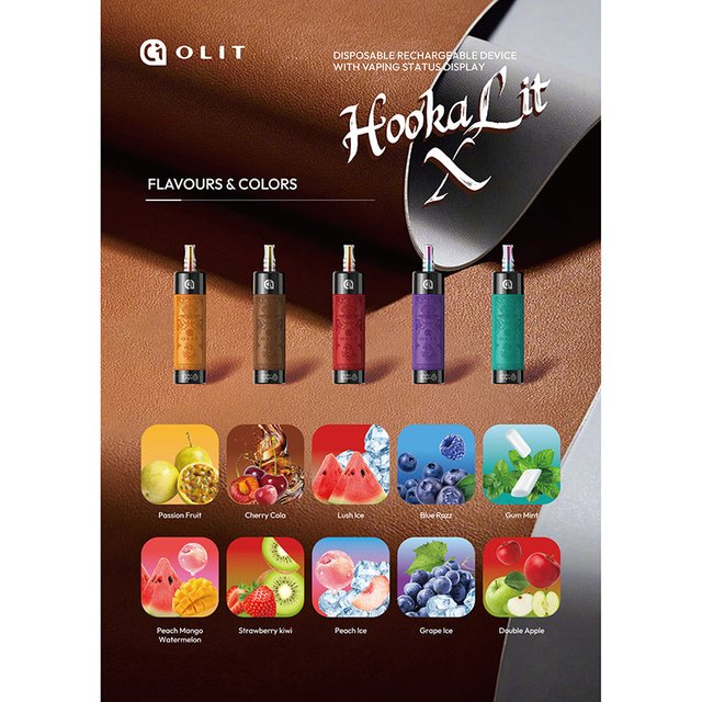 OLIT HOOKALIT X DISPOSABLE 20000 PUFFS BOX OF 10