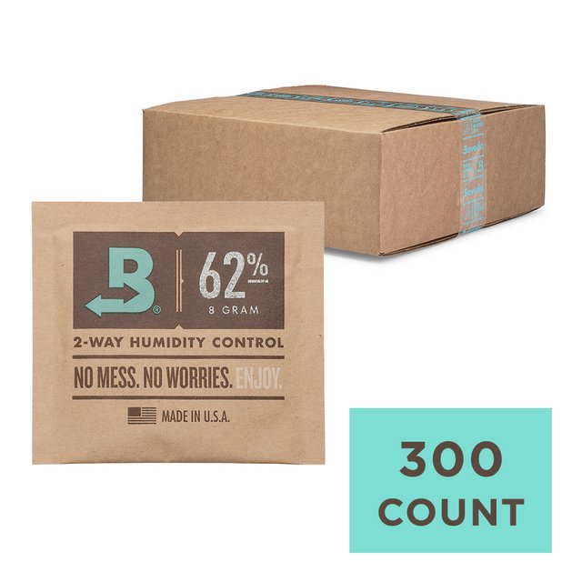 BOVEDA 62% RH SIZE 8 TWO WAY HUMIDITY CONTROL BOX OF 300