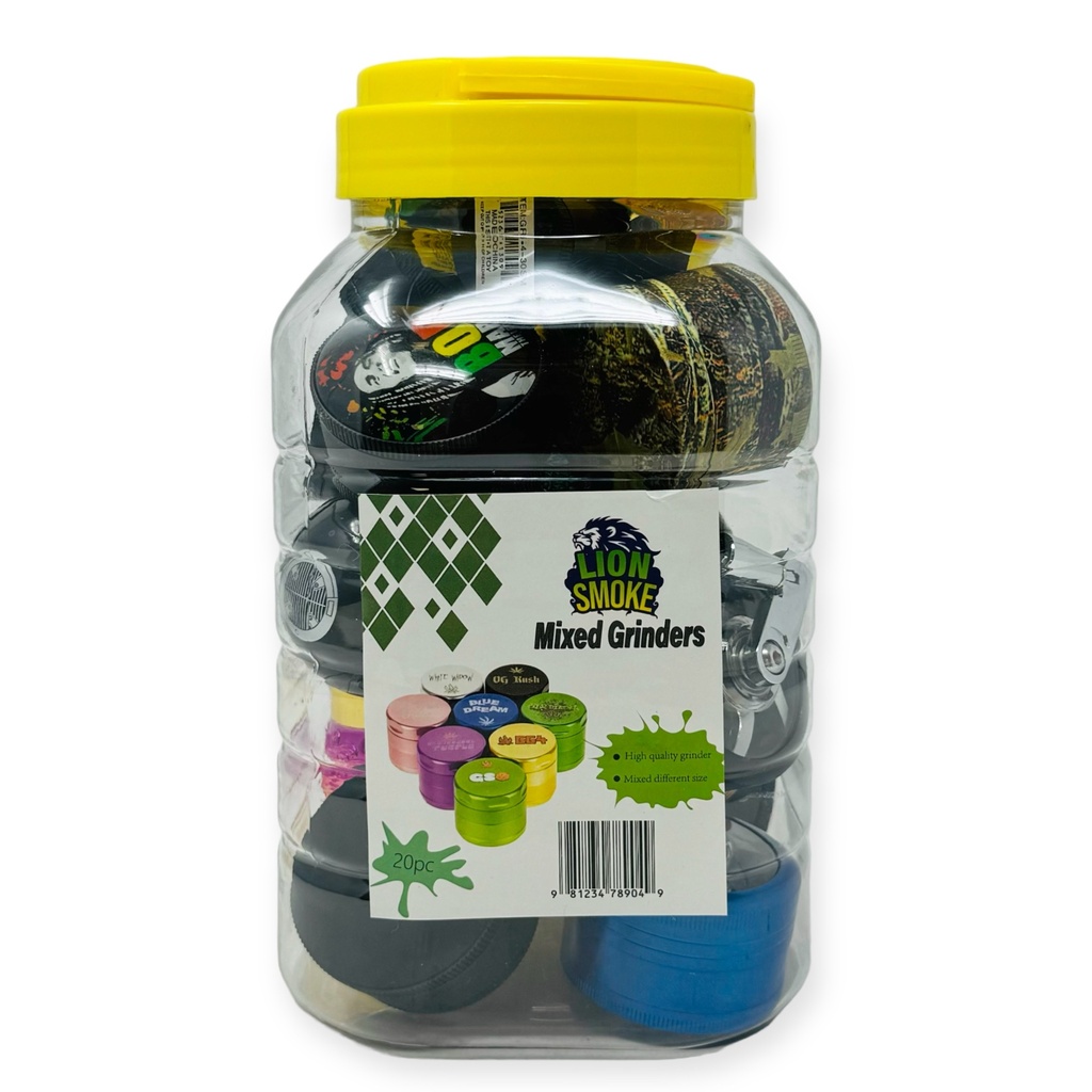 LION SMOKE MIX GRINDER 20CT IN JAR